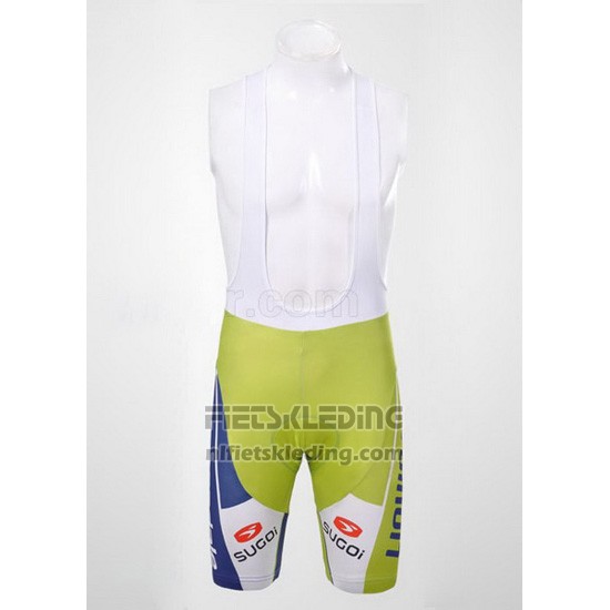 2012 Fietskleding Liquigas Cannondale Wit en Groen Korte Mouwen en Koersbroek